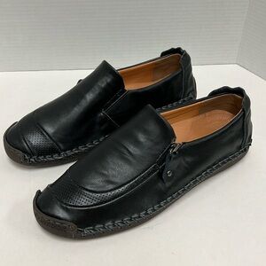 Caoutchouc Men’s Black Leather Slip On Loafer/Driving Shoes Size 11.5